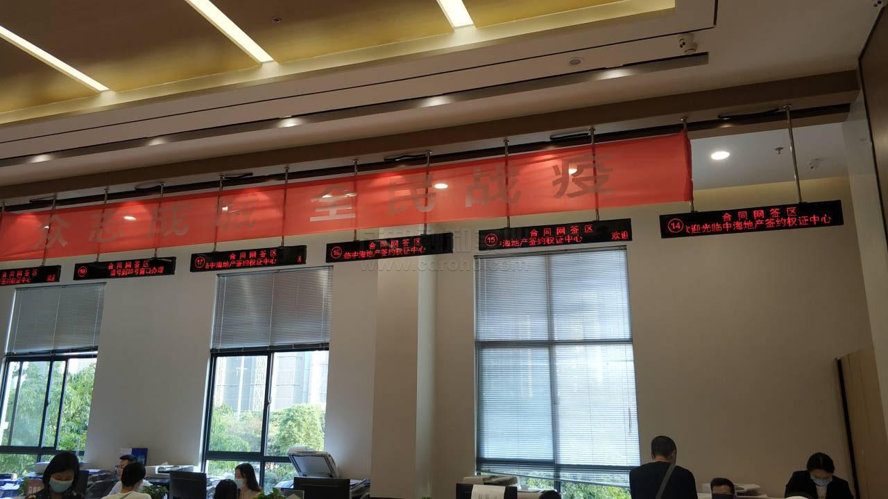 業(yè)務區(qū)名稱顯示,排隊喊號器