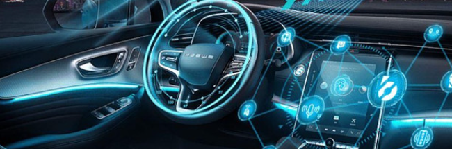 人與汽車(chē)智能交互完善無(wú)人駕駛。效果圖